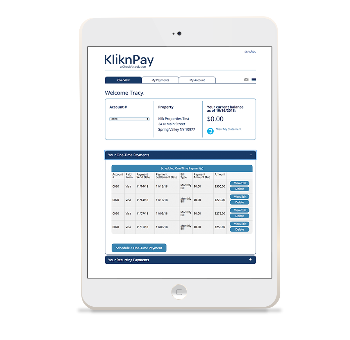 electronic bill presentment and payment