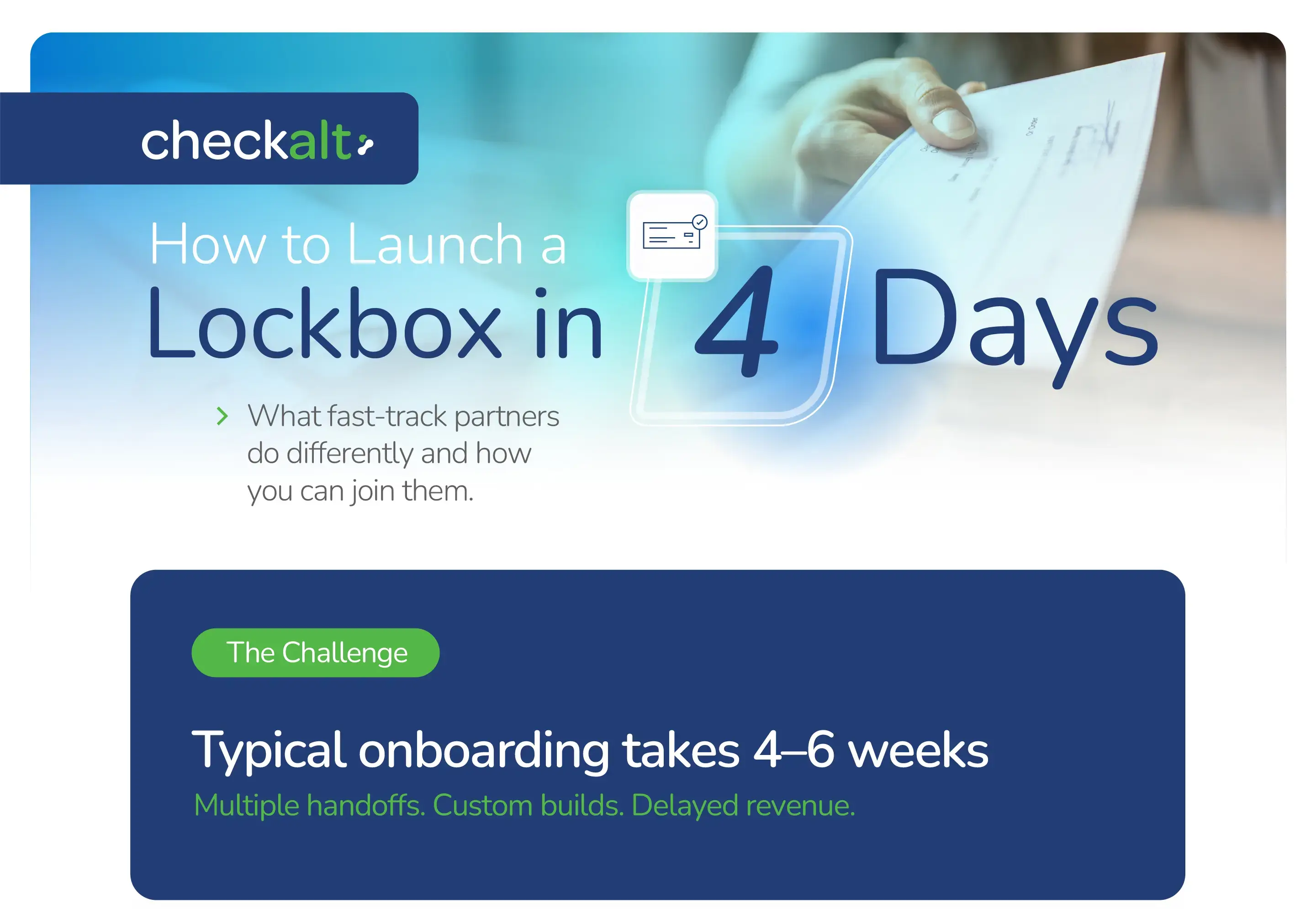 Infographic: How to launch a Lockbox in 4 days